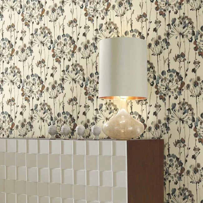 York Wallcoverings Flourish Teal Peel & Stick Wallpaper - SKU PSW1095RL