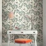 York Wallcoverings Flourish Turquoise Peel & Stick Wallpaper - SKU PSW1096RL