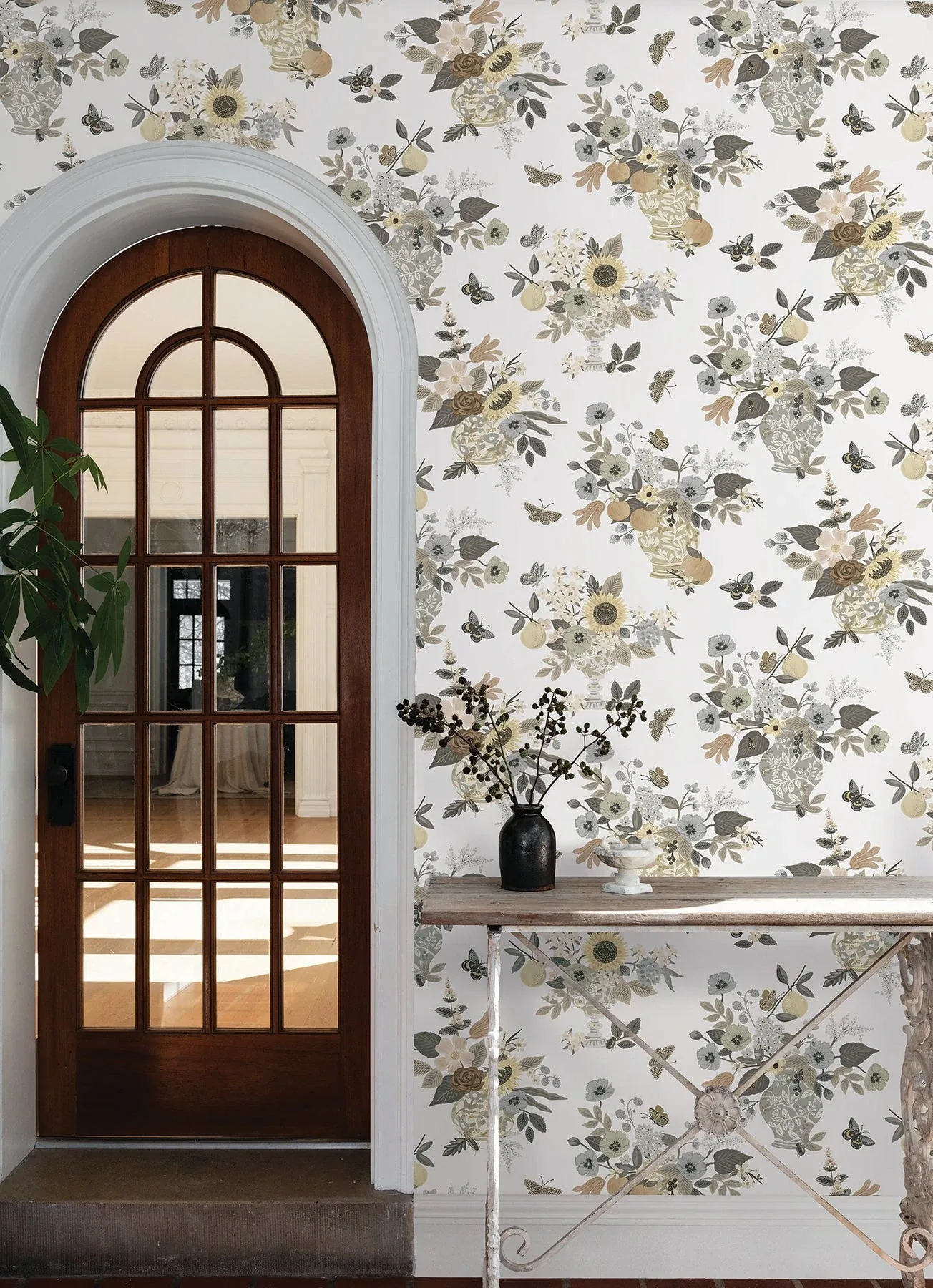 York Wallcoverings Flower Studies Linen Wallpaper - SKU RF7403