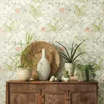 York Wallcoverings Flowering Desert Grey Wallpaper - SKU ON1613