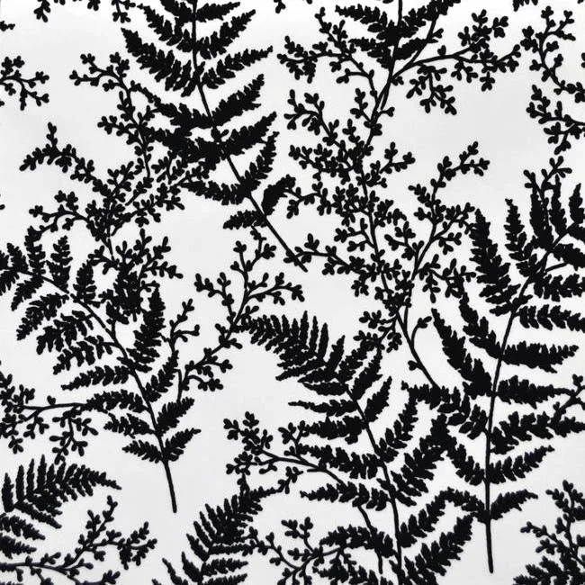 York Wallcoverings Forest Fern Flock Black Wallpaper - SKU ME1583