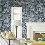 York Wallcoverings Forest Floor Navy Wallpaper - SKU BL1812