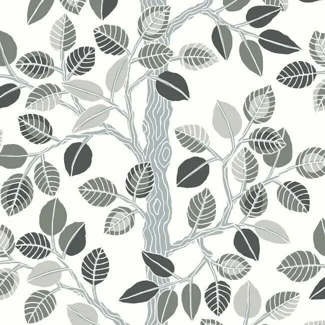 York Wallcoverings Forest Leaves Neutral Peel & Stick Wallpaper - SKU PSW1210RL