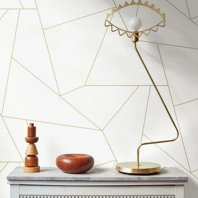 York Wallcoverings Fractured Prism Gold Metallic Peel & Stick Wallpaper - SKU PSW1064RL