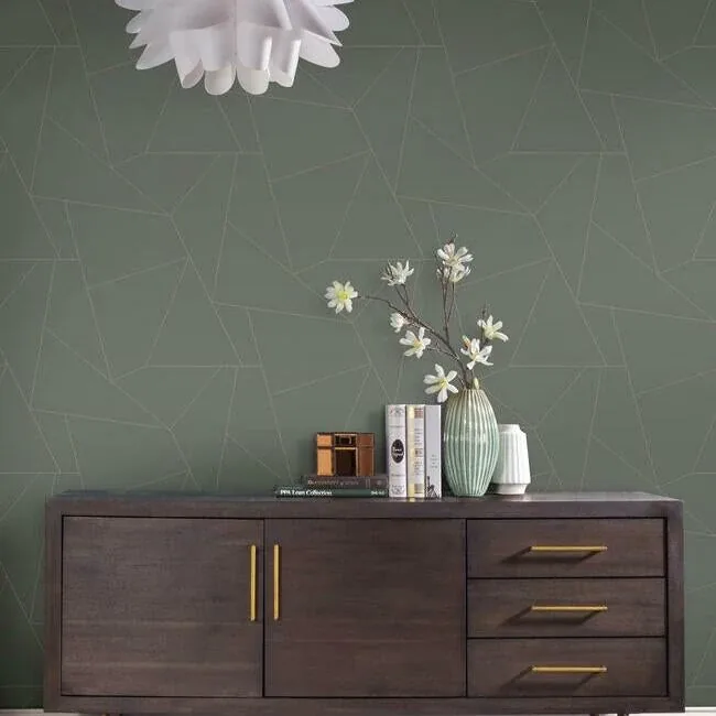 York Wallcoverings Fractured Prism Grey Peel & Stick Wallpaper - SKU PSW1233RL
