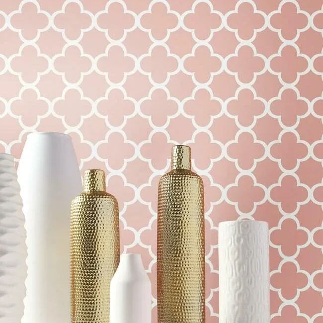York Wallcoverings Framework Pink Wallpaper - SKU GM7515