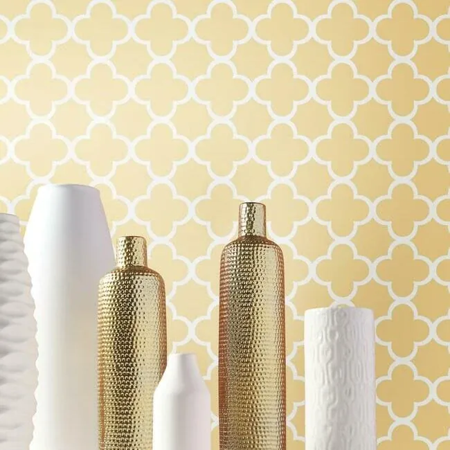 York Wallcoverings Framework Yellow Wallpaper - SKU GM7513