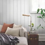 York Wallcoverings French Arctic Grey Linen Stripe Wallpaper - SKU SR1582MH
