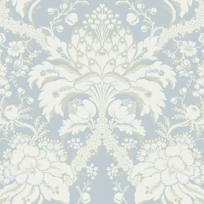 DM4955 | French Artichoke Dam Blue Wallpaper
