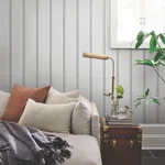 York Wallcoverings French Charcoal Linen Stripe Wallpaper - SKU SR1586MH