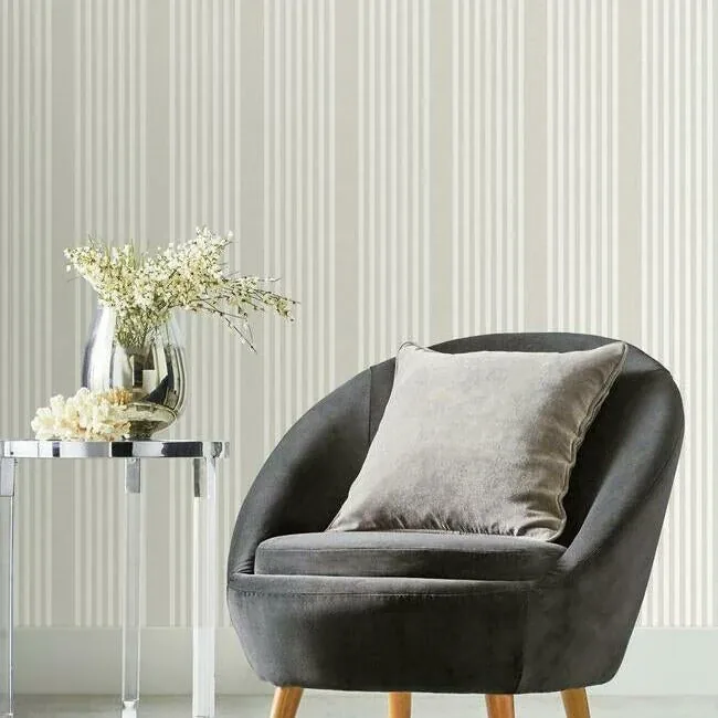 York Wallcoverings French Linen Stripe Soft Linen Wallpaper - SKU SR1581