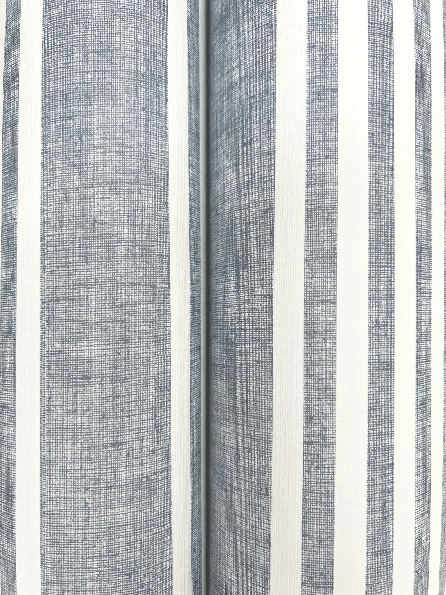 York Wallcoverings French Navy Linen Stripe Wallpaper - SKU MF4768