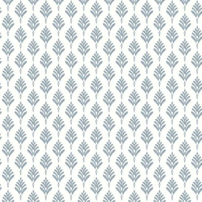 York Wallcoverings French Scallop Blue Wallpaper - SKU CV4459