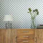 York Wallcoverings French Scallop Blue Wallpaper - SKU CV4459