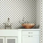York Wallcoverings French Scallop Grey Wallpaper - SKU CV4457