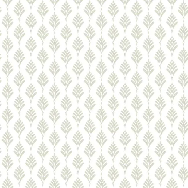 York Wallcoverings French Scallop Off White Wallpaper - SKU CV4458