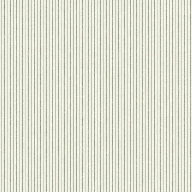 York Wallcoverings French Ticking Charcoal & Black Wallpaper - SKU ME1561