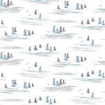 York Wallcoverings Full Sails Blue & Red Wallpaper - SKU CV4461