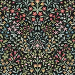 York Wallcoverings Garden Black & Multicolor Terrace Wallpaper - SKU MF4721