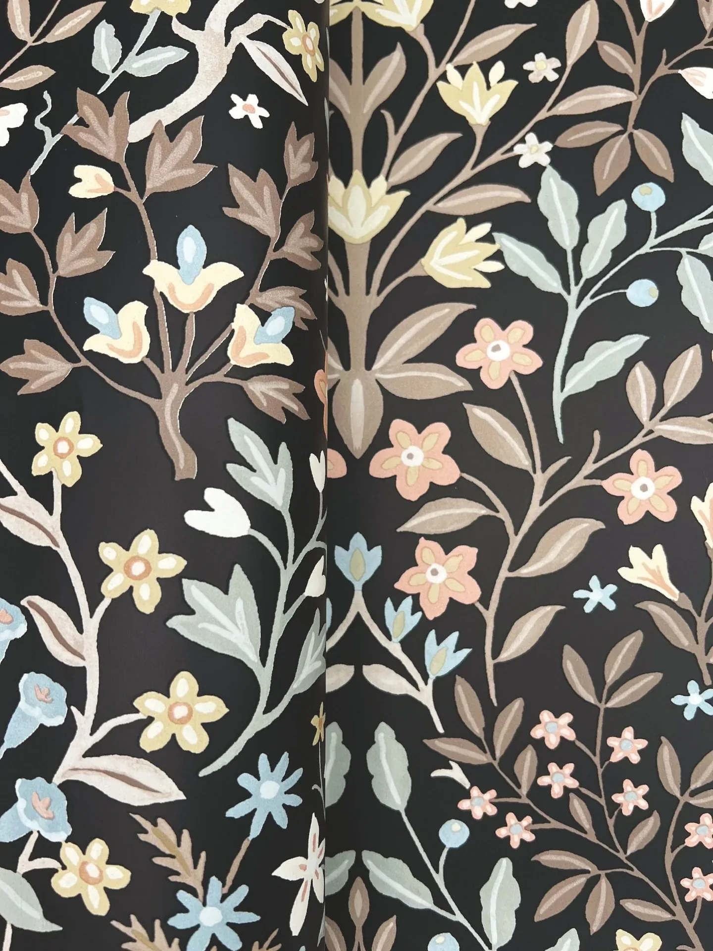 York Wallcoverings Garden Black & Neutral Terrace Wallpaper - SKU MF4725