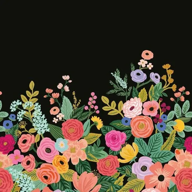 York Wallcoverings Garden Party Black Wall Mural - SKU RI5192M