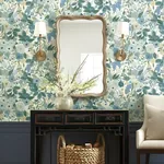 York Wallcoverings Garden Party Blue Peel & Stick Wallpaper - SKU PSW1201RL