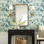 York Wallcoverings Garden Party Blue Wallpaper - SKU RI5120