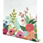 York Wallcoverings Garden Party Bright Pink Wall Mural - SKU RI5190M