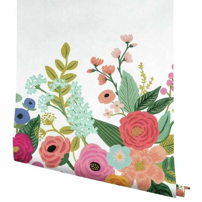 York Wallcoverings Garden Party Bright Pink Wall Mural - SKU RI5190M