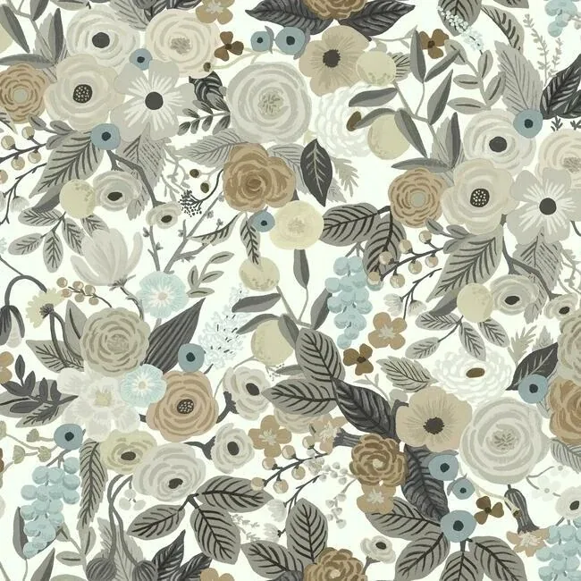 RI5121 | Garden Party Brown & Beige Wallpaper