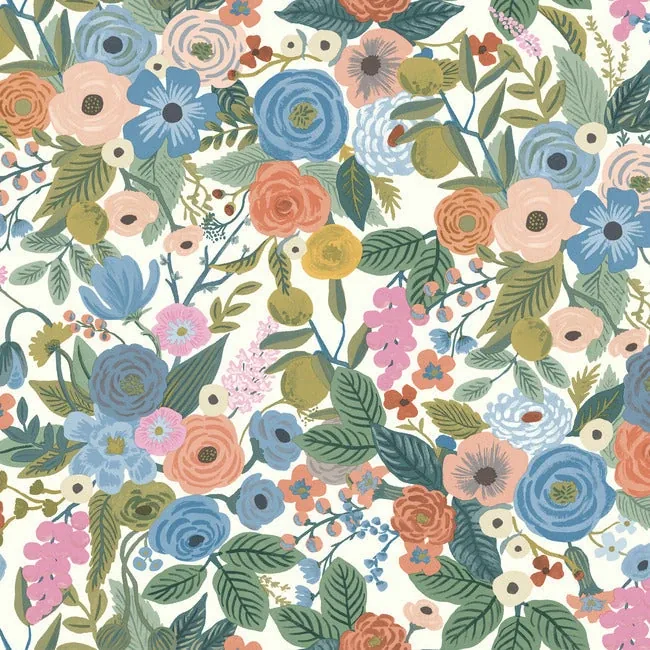 PSW1485RL | Garden Party Cobalt Multi Peel & Stick Wallpaper