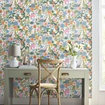 York Wallcoverings Garden Party Cobalt Multi Peel & Stick Wallpaper - SKU PSW1485RL