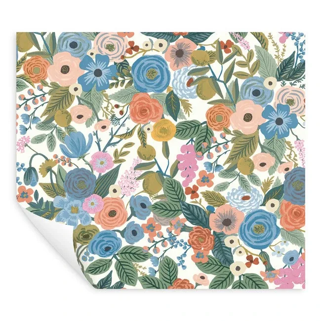 York Wallcoverings Garden Party Cobalt Multi Peel & Stick Wallpaper - SKU PSW1485RL