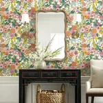York Wallcoverings Garden Party Coral & Orange Wallpaper - SKU RI5119