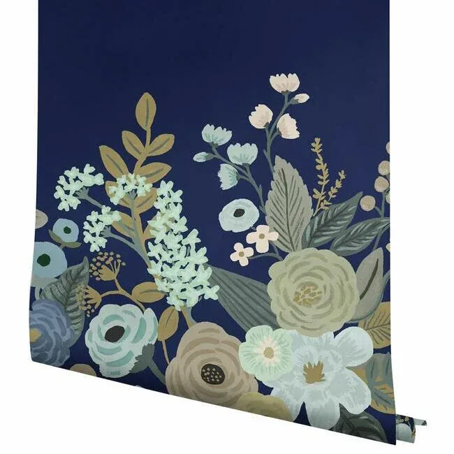 York Wallcoverings Garden Party Navy Wall Mural - SKU RI5191M