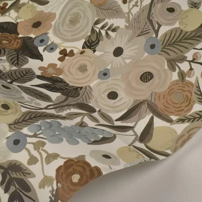 York Wallcoverings Garden Party Off White & Brown Peel & Stick Wallpaper - SKU PSW1202RL