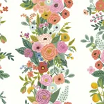 York Wallcoverings Garden Party Trellis White & Dark Pink Wallpaper - SKU RP7310