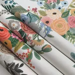 York Wallcoverings Garden Party Trellis White & Dark Pink Wallpaper - SKU RP7310