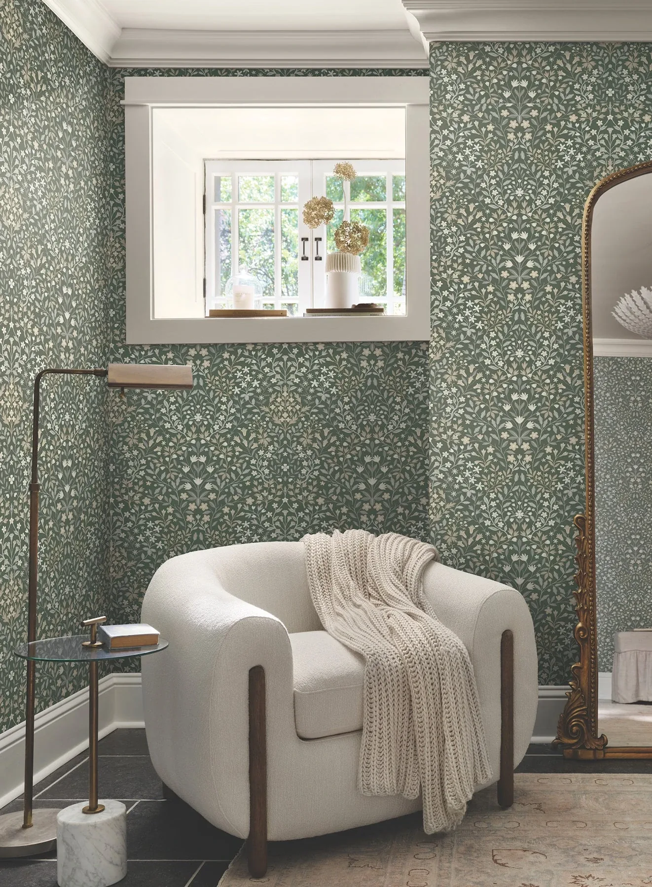 York Wallcoverings Garden Terrace Olive Wallpaper | Wallpaper Twins York Wallcoverings Garden Terrace Olive Wallpaper - SKU MF4722