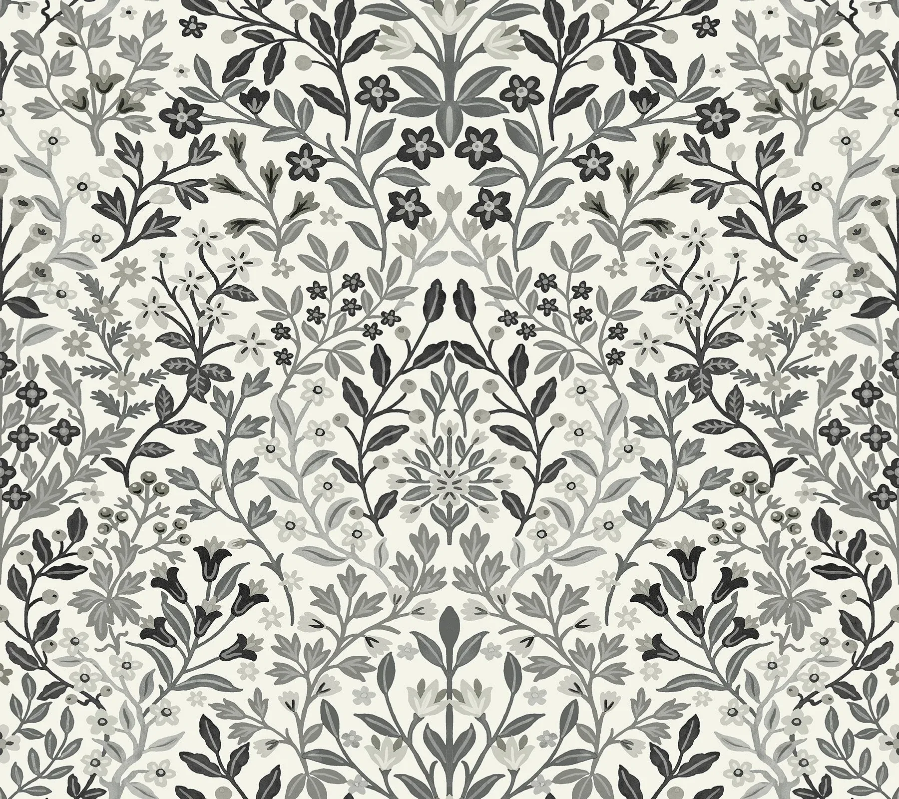 MF4724 | Garden White & Black Terrace Wallpaper