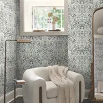 York Wallcoverings Garden White & Black Terrace Wallpaper - SKU MF4724