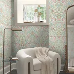 York Wallcoverings Garden White & Multicolor Terrace Wallpaper | Wallpaper Twins York Wallcoverings Garden White & Multicolor Terrace Wallpaper - SKU MF4726