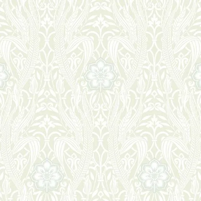 York Wallcoverings Gatsby Damask Beige Wallpaper - SKU DM4993