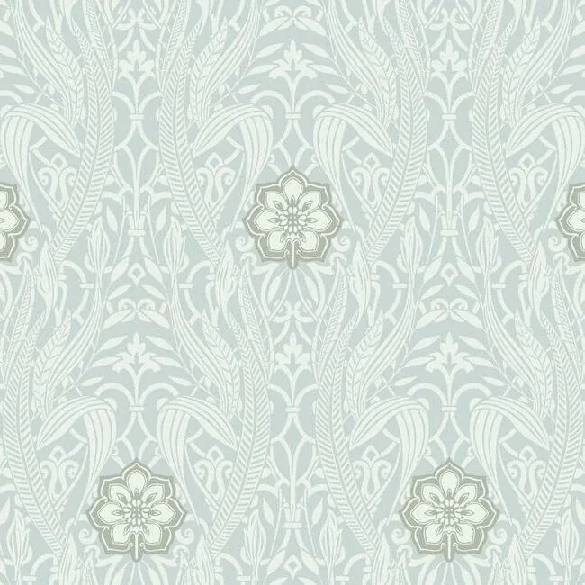 DM4991 | Gatsby Damask Blue Wallpaper