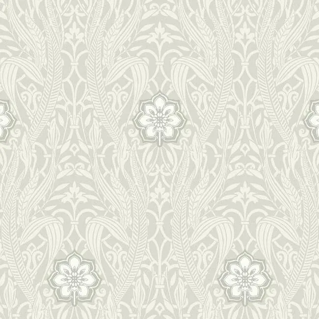 DM4992 | Gatsby Damask Grey Wallpaper