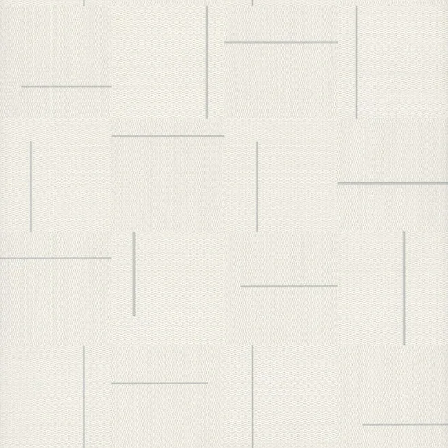 SI24906 | Geo Block Weave Ivory Wallpaper