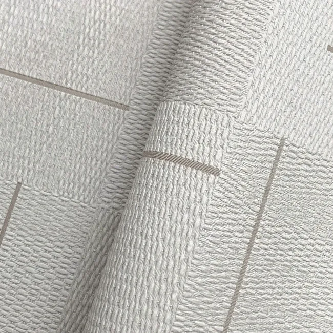 York Wallcoverings Geo Block Weave Linen Wallpaper - SKU SI24900