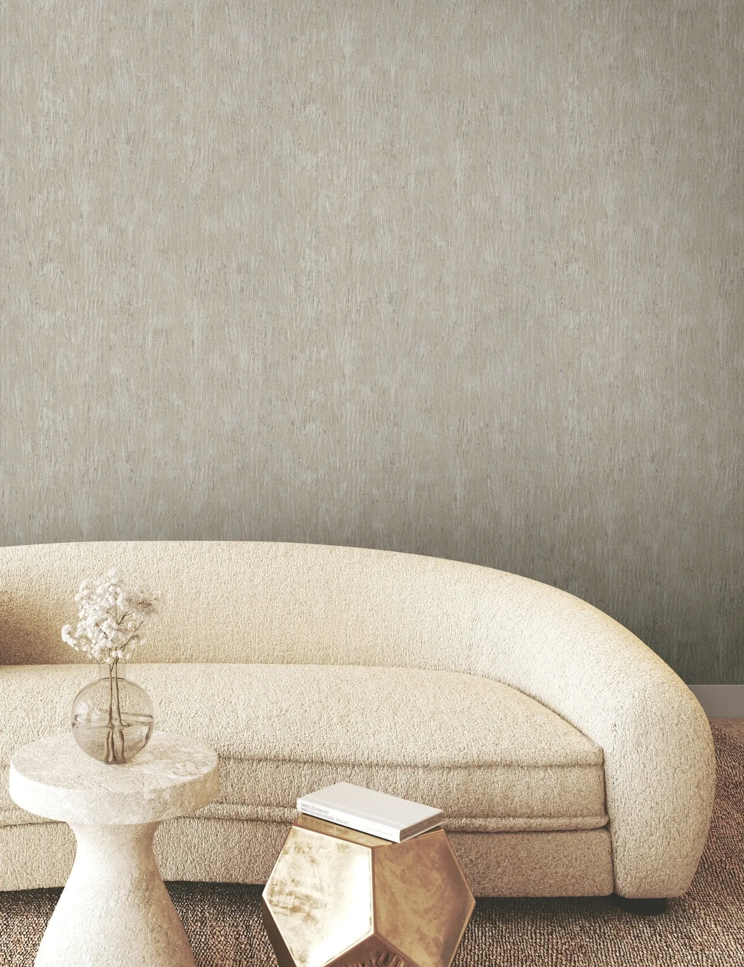 York Wallcoverings Gilded Plume Warm Grey Wallpaper | Wallpaper Twins York Wallcoverings Gilded Plume Warm Grey Wallpaper - SKU FM1003