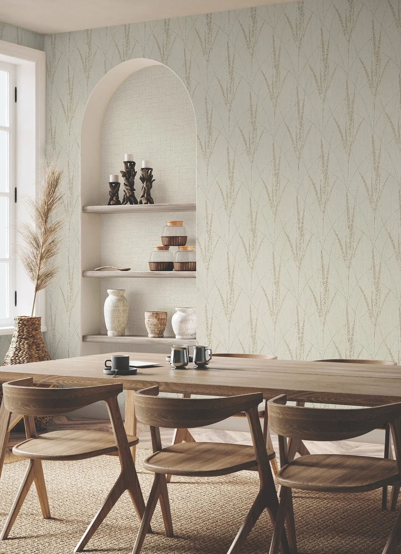 York Wallcoverings Graceful Willow Stone Wallpaper - SKU GN2644