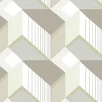 York Wallcoverings Graphic Geo Blocks White & Cream Wallpaper - SKU BW3881